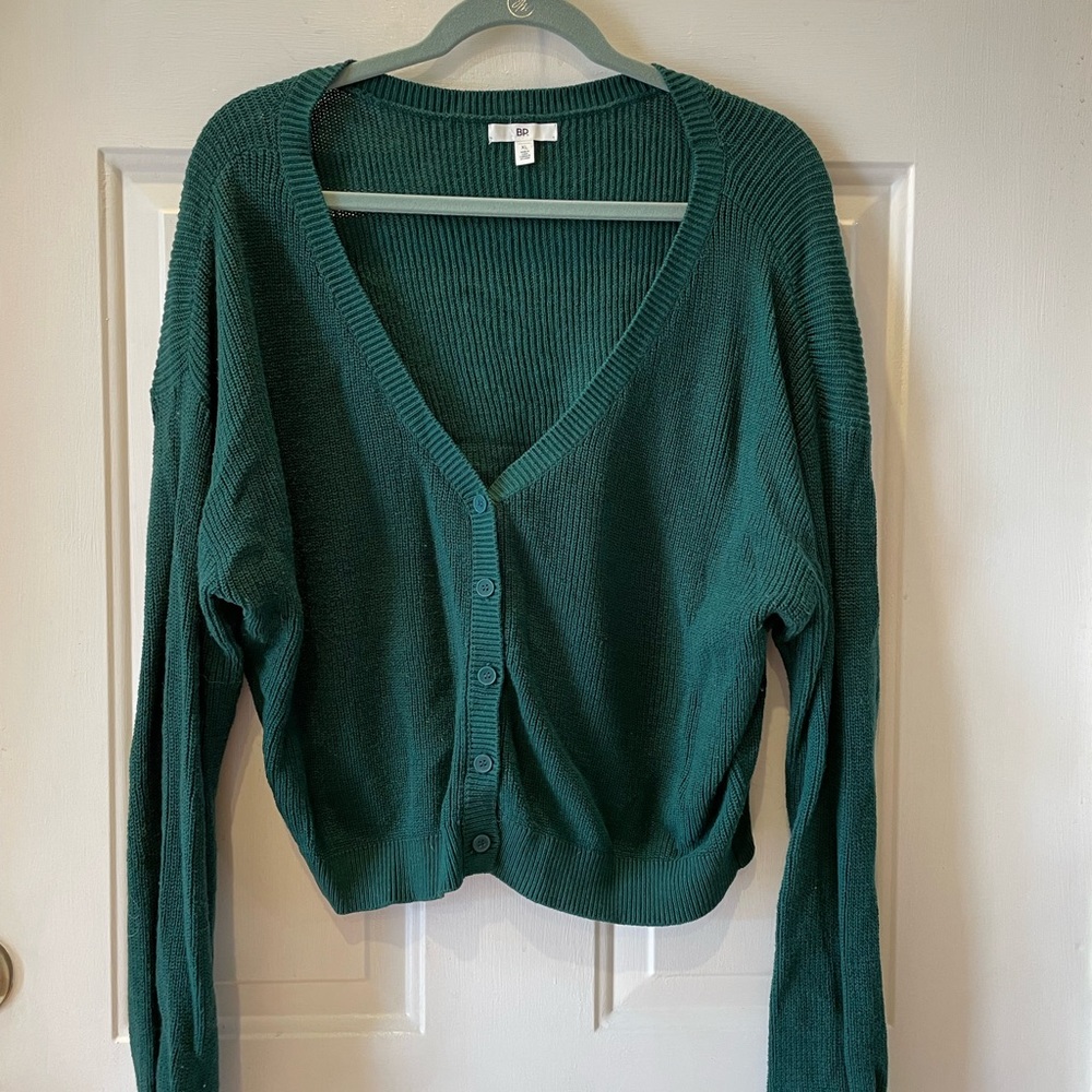 BP Cropped Button Down Cardigan Size XL